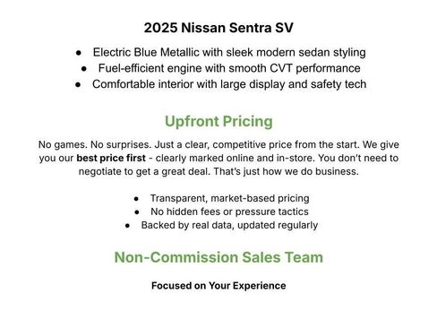 Used 2025 Nissan Sentra SV FWD image 2