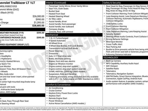 Used 2025 Chevrolet TrailBlazer LT w/ LT Cold Weather Package AWD/4WD image 6