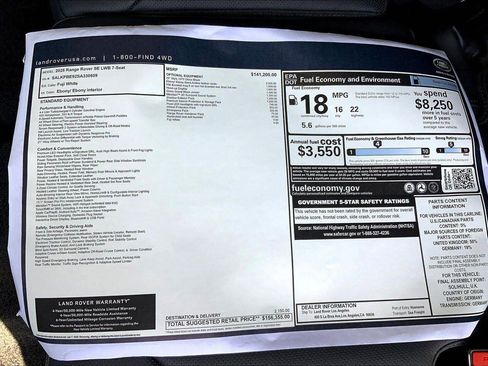 New 2025 Land Rover Range Rover Long Wheelbase SE AWD/4WD image 15