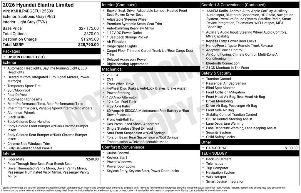 Certified 2026 Hyundai Elantra Limited FWD image 39