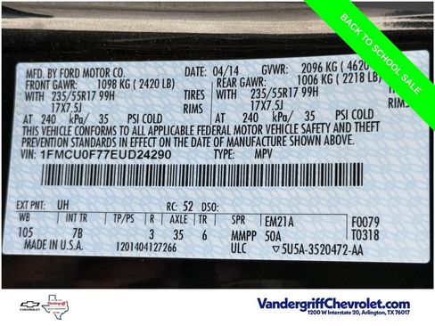 Used 2014 Ford Escape S FWD image 12