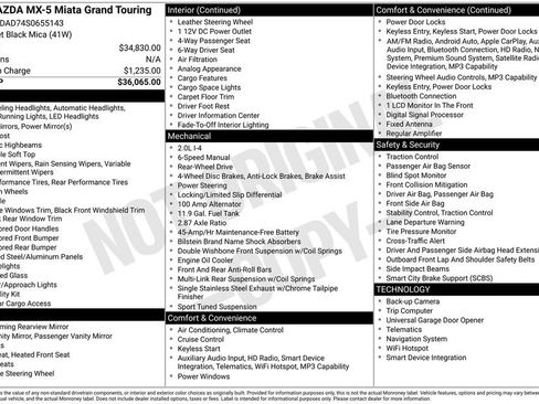 New 2025 MAZDA MX-5 Miata Grand Touring image 4