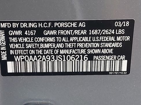 Certified 2018 Porsche 911 Carrera RWD image 36