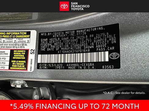 Certified 2026 Toyota Camry XLE FWD image 39