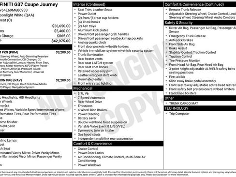 Used 2009 INFINITI G37 Journey w/ Premium Pkg RWD image 31