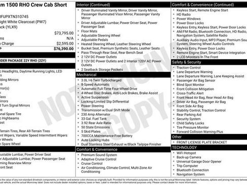 New 2026 RAM 1500 RHO AWD/4WD image 31