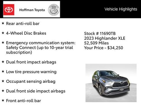 Used 2023 Toyota Highlander XLE AWD/4WD image 22