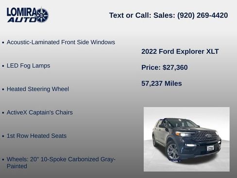 Used 2022 Ford Explorer XLT w/ XLT Sport Appearance Package AWD/4WD image 21