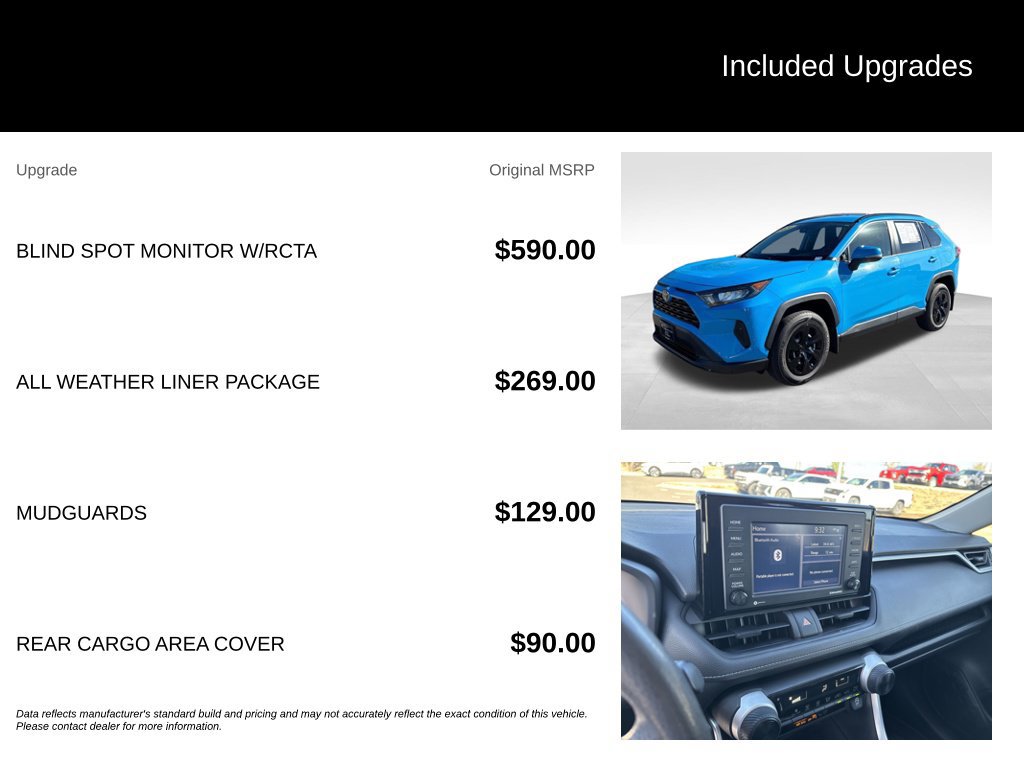 Used 2020 Toyota RAV4 LE w/ All Weather Liner Package AWD/4WD image 7