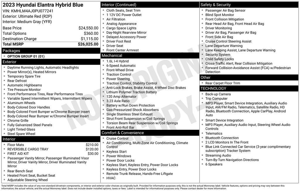 Certified 2023 Hyundai Elantra Blue FWD image 15