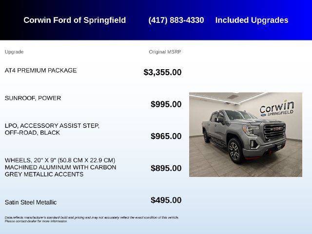 Used 2020 GMC Sierra 1500 AT4 w/ AT4 Premium Package AWD/4WD image 5