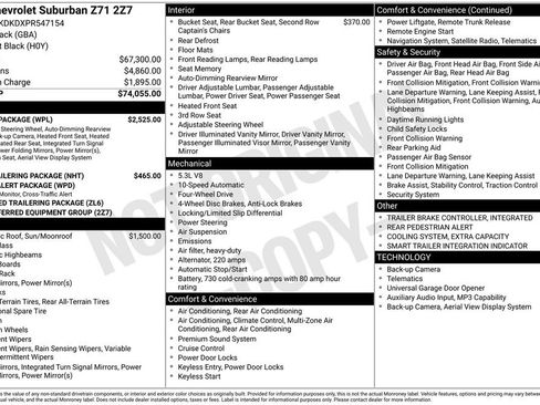 Used 2023 Chevrolet Suburban Z71 w/ Luxury Package image 60