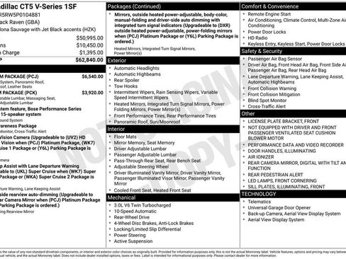 Used 2023 Cadillac CT5 V w/ Platinum Package image 7