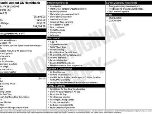 Used 2011 Hyundai Accent GS FWD image 2