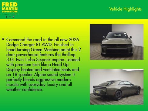 New 2026 Dodge Charger R/T AWD/4WD image 8