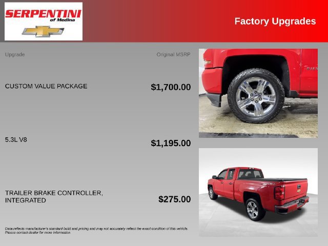 Used 2018 Chevrolet Silverado 1500 Custom w/ Custom Value Package AWD/4WD image 5
