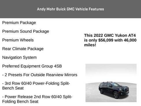 Used 2022 GMC Yukon AT4 w/ Max Trailering Package image 12