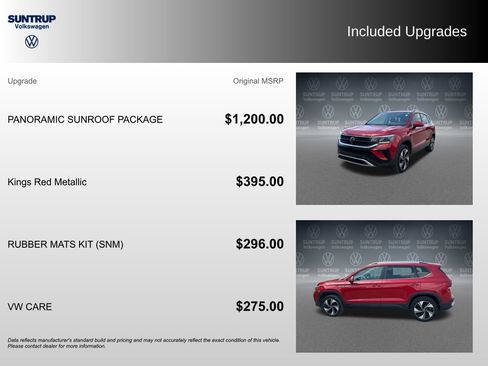 Used 2023 Volkswagen Taos SE w/ Panoramic Sunroof Package AWD/4WD image 2
