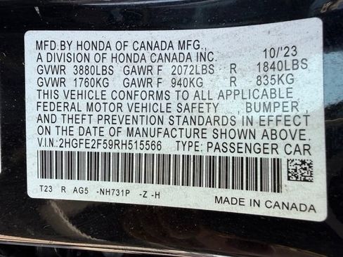 Used 2024 Honda Civic Sport image 7