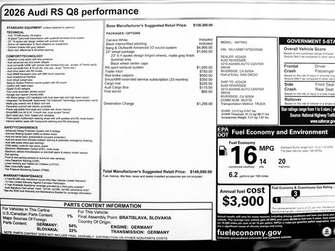 New 2026 Audi RS Q8 performance AWD/4WD image 26