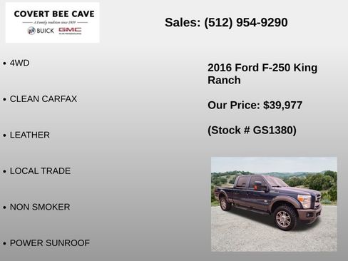 Used 2016 Ford F250 King Ranch w/ FX4 Off-Road Package AWD/4WD image 6