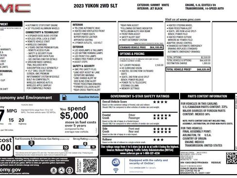 Used 2023 GMC Yukon SLT w/ SLT Luxury Package RWD image 3