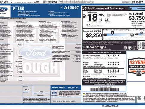 Certified 2020 Ford F150 King Ranch w/ Equipment Group 601A Luxury image 27