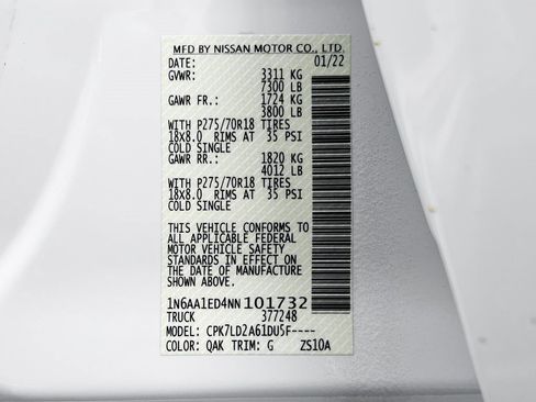 Used 2022 Nissan Titan PRO-4X w/ Pro-4x Convenience Package image 27