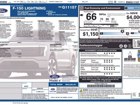 Used 2024 Ford F150 Lightning Platinum image 10