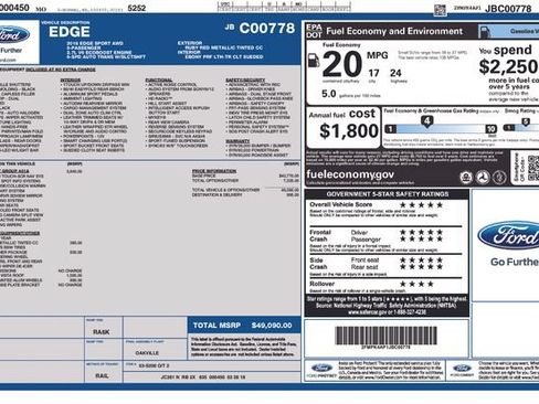 Used 2018 Ford Edge Sport w/ Equipment Group 401A AWD/4WD image 42