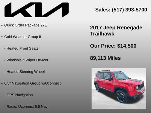 Used 2017 Jeep Renegade Trailhawk AWD/4WD image 5