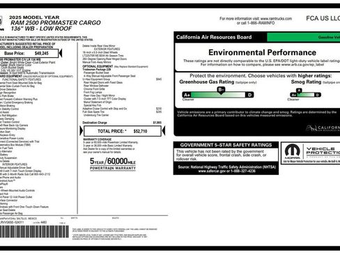 Used 2025 RAM ProMaster 2500 w/ U-Haul Equipment Group FWD image 3