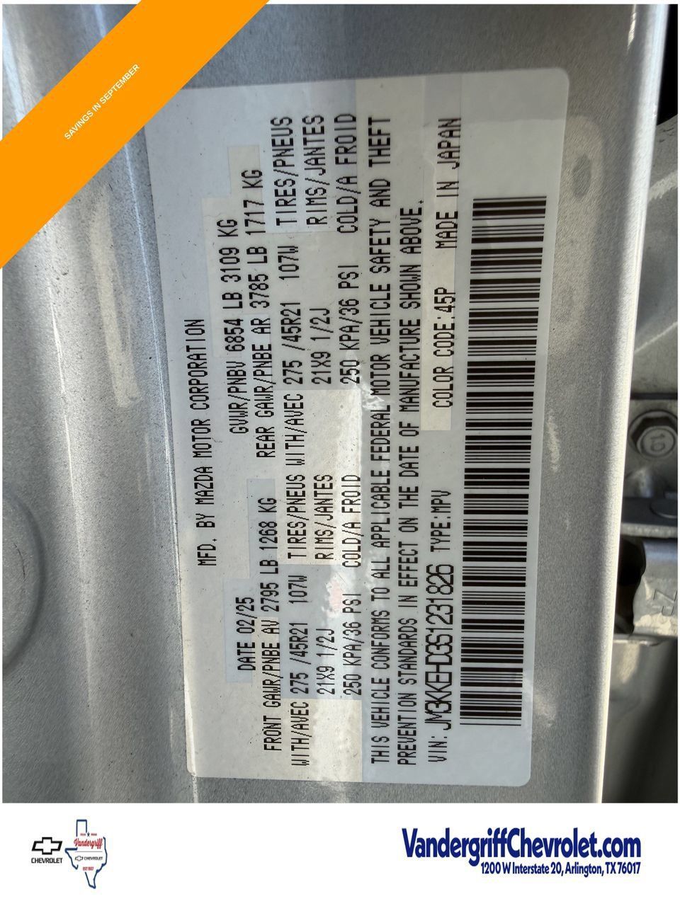 Used 2025 MAZDA CX-90 3.3 Turbo w/ Premium Plus Pkg AWD/4WD image 31