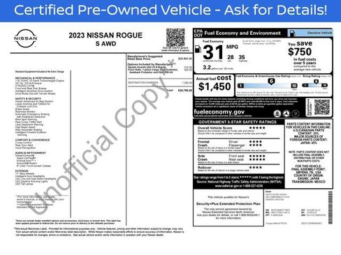 Used 2023 Nissan Rogue S AWD/4WD image 3