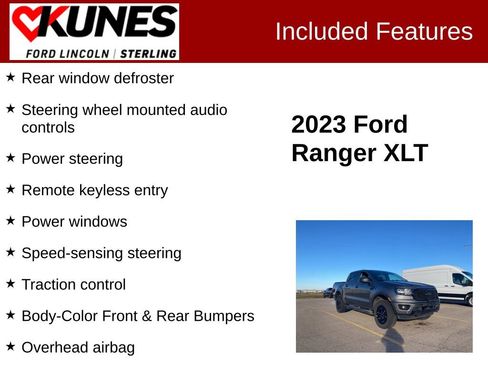 Used 2023 Ford Ranger XLT w/ Equipment Group 302A High image 3