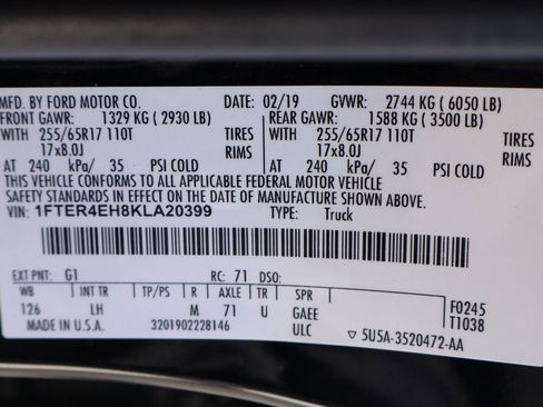 Used 2019 Ford Ranger XLT w/ Equipment Group 301A Mid image 50