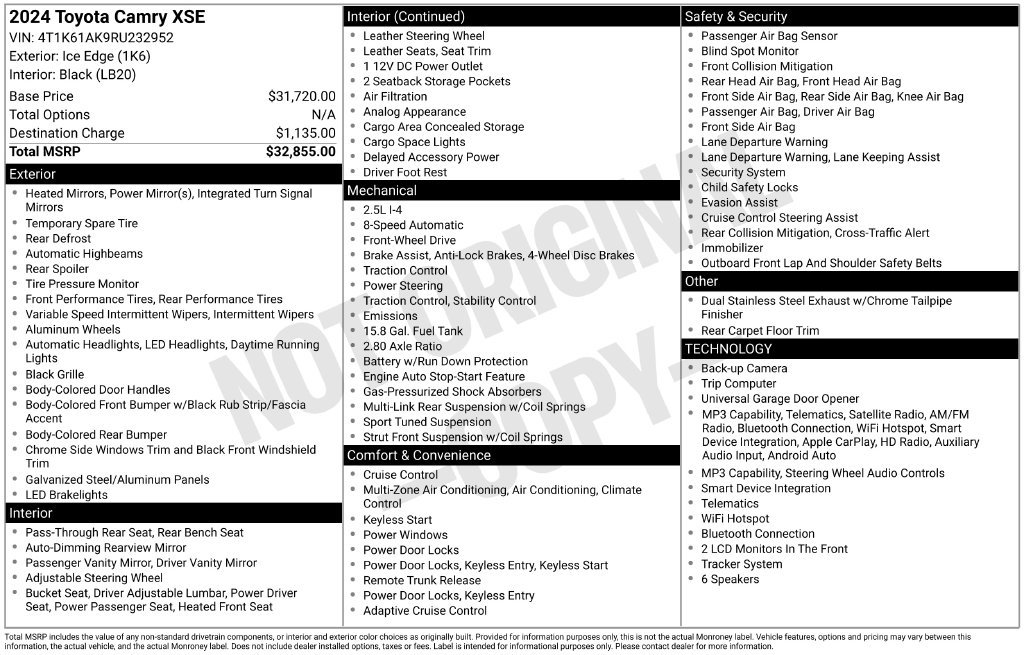 Certified 2024 Toyota Camry XSE FWD image 5