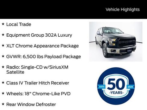 Used 2016 Ford F150 XLT w/ Equipment Group 302A Luxury image 6
