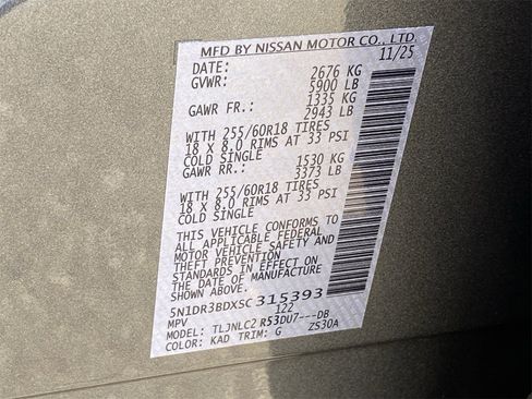 New 2025 Nissan Pathfinder SV image 35