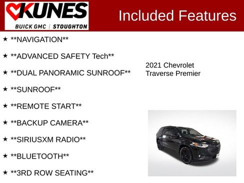 Used 2021 Chevrolet Traverse Premier w/ Redline Edition image 2