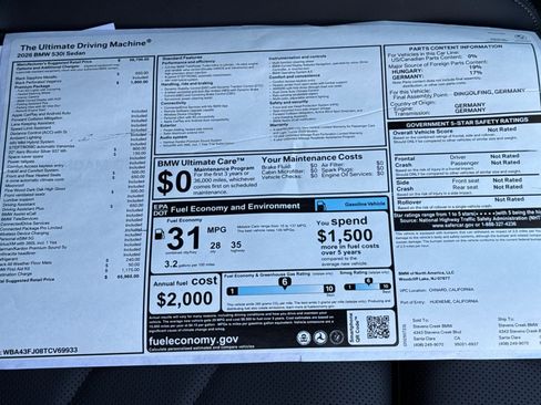 New 2026 BMW 530i w/ Premium Package image 29