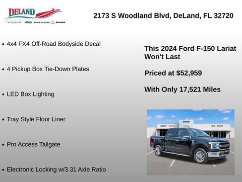 Used 2024 Ford F150 Lariat w/ Bed Utility Package AWD/4WD image 30