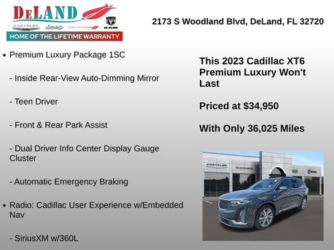 Used 2023 Cadillac XT6 Premium Luxury w/ Technology Package image 6