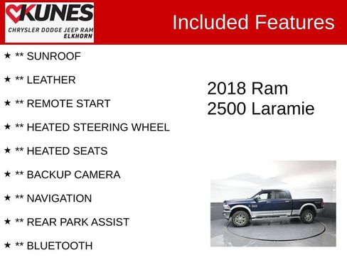 Used 2018 RAM 2500 Laramie w/ Snow Chief Group AWD/4WD image 3