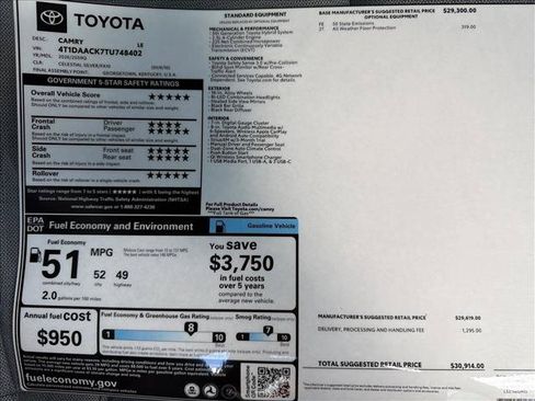 New 2026 Toyota Camry LE FWD image 24