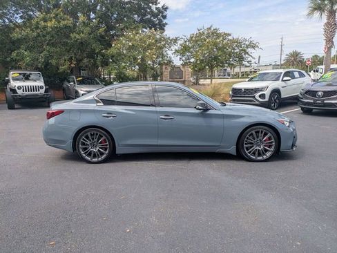 Used 2023 INFINITI Q50 Red Sport 400 w/ Carbon Fiber Package RWD image 2