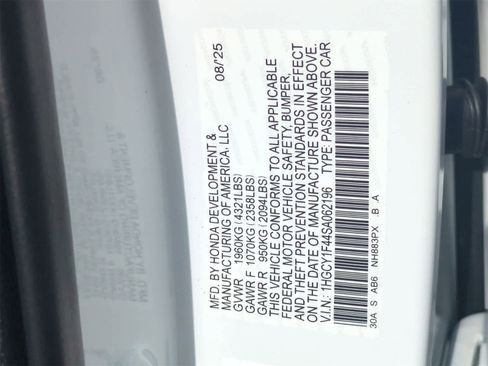 New 2025 Honda Accord SE image 36