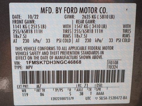 Used 2022 Ford Explorer XLT image 43