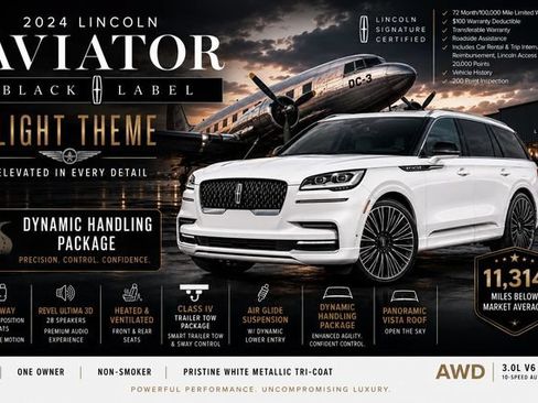 Certified 2024 Lincoln Aviator Black Label w/ Dynamic Handling Package AWD/4WD image 3