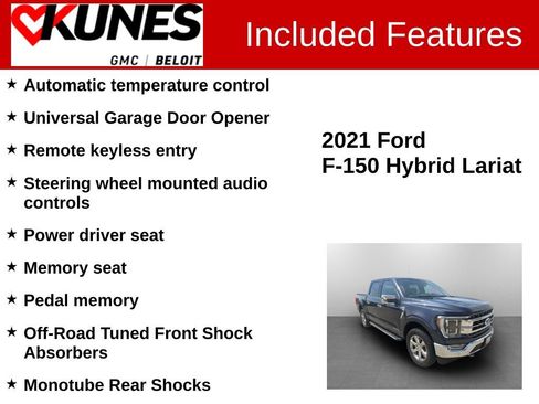 Used 2021 Ford F150 Lariat w/ Equipment Group 502A High AWD/4WD image 3